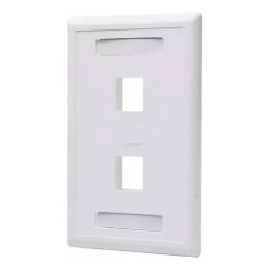 FACE PLATE GLC 2 PUERTOS CAT 5E/6 RJ45