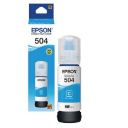 BOTELLA DE TINTA EPSON CIAN PARA T504