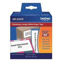 ROLLO ETIQUETAS BROTHER DK2205 62MM PARA QL820NBW